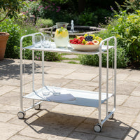 Carrello pieghevole a 2 ripiani con ruote – Salvaspazio, stile moderno, – Struttura bianca - BAUHAUS