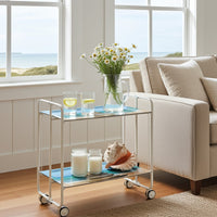 Carrello pieghevole a 2 ripiani con ruote – Salvaspazio, stile moderno, – Struttura bianca - BAUHAUS