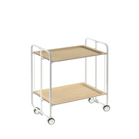 Carrello pieghevole a 2 ripiani con ruote – Salvaspazio, stile moderno, – Struttura bianca - BAUHAUS