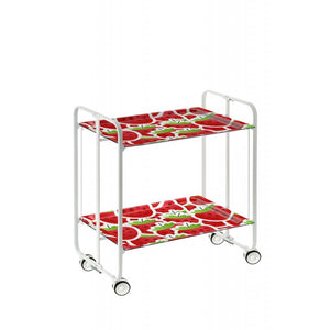 Carrello pieghevole a 2 ripiani con ruote – Salvaspazio, stile moderno, – Struttura bianca - BAUHAUS