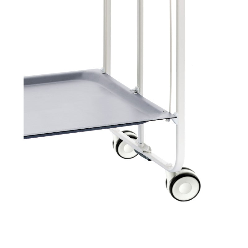 Carrello pieghevole a 2 ripiani con ruote – Salvaspazio, stile moderno, – Struttura bianca - BAUHAUS