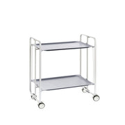 Carrello pieghevole a 2 ripiani con ruote – Salvaspazio, stile moderno, – Struttura bianca - BAUHAUS