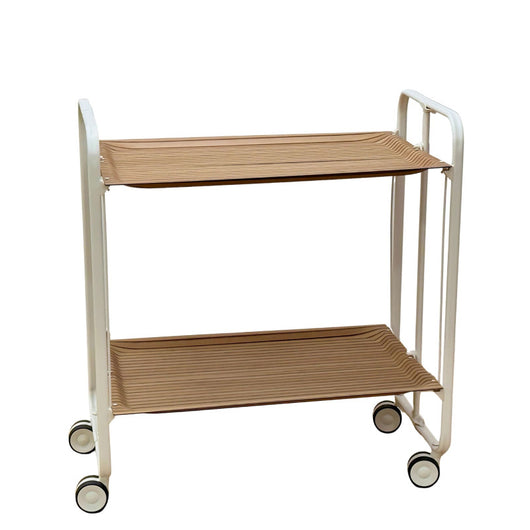 Carrello pieghevole a 2 ripiani con ruote – Salvaspazio, stile moderno, – Struttura bianca - BAUHAUS