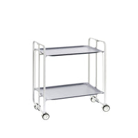 Carrello pieghevole a 2 ripiani con ruote – Salvaspazio, stile moderno, – Struttura bianca - BAUHAUS