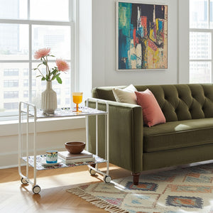 Carrello pieghevole a 2 ripiani con ruote – Salvaspazio, stile moderno, – Struttura bianca - BAUHAUS