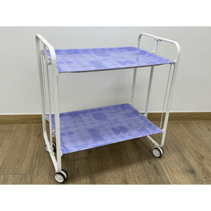 Carrello pieghevole a 2 ripiani con ruote – Salvaspazio, stile moderno, – Struttura bianca - BAUHAUS