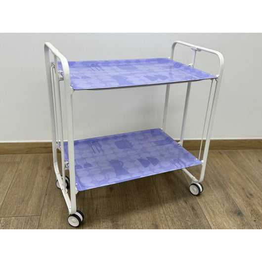 Carrello pieghevole a 2 ripiani con ruote – Salvaspazio, stile moderno, – Struttura bianca - BAUHAUS