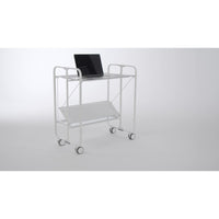 Carrello pieghevole a 2 ripiani con ruote – Salvaspazio, stile moderno, – Struttura bianca - BAUHAUS