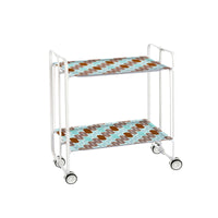 Carrello pieghevole a 2 ripiani con ruote – Salvaspazio, stile moderno, – Struttura bianca - BAUHAUS