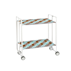 Carrello pieghevole a 2 ripiani con ruote – Salvaspazio, stile moderno, – Struttura bianca - BAUHAUS