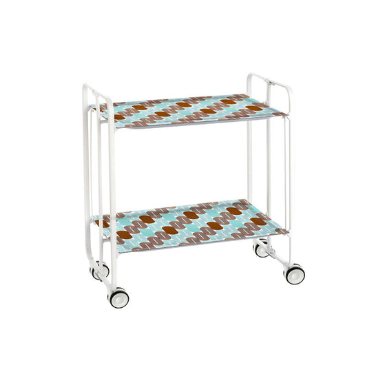 Carrello pieghevole a 2 ripiani con ruote – Salvaspazio, stile moderno, – Struttura bianca - BAUHAUS