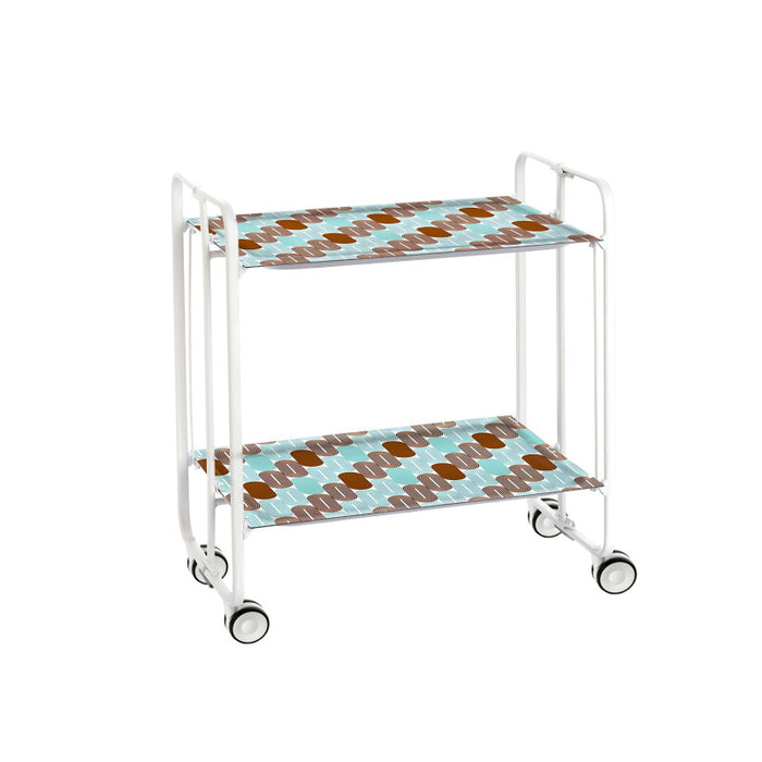 Carrello pieghevole a 2 ripiani con ruote – Salvaspazio, stile moderno, – Struttura bianca - BAUHAUS