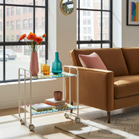 Carrello pieghevole a 2 ripiani con ruote – Salvaspazio, stile moderno, – Struttura bianca - BAUHAUS