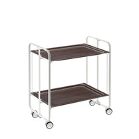 Carrello pieghevole a 2 ripiani con ruote – Salvaspazio, stile moderno, – Struttura bianca - BAUHAUS