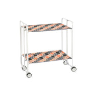 Carrello pieghevole a 2 ripiani con ruote – Salvaspazio, stile moderno, – Struttura bianca - BAUHAUS