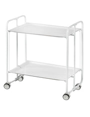Carrello pieghevole a 2 ripiani con ruote – Salvaspazio, stile moderno, – Struttura bianca - BAUHAUS