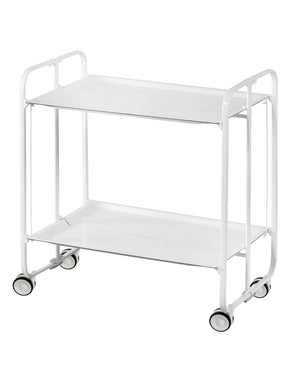 Carrello pieghevole a 2 ripiani con ruote – Salvaspazio, stile moderno, – Struttura bianca - BAUHAUS