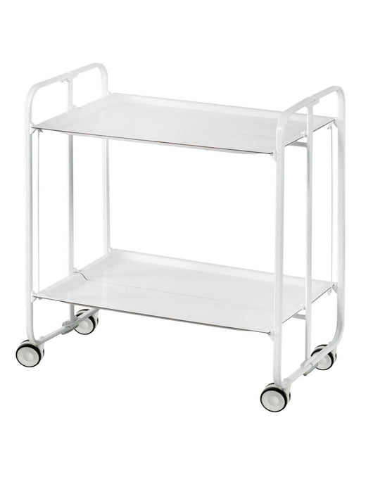Carrello pieghevole a 2 ripiani con ruote – Salvaspazio, stile moderno, – Struttura bianca - BAUHAUS