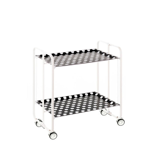 Carrello pieghevole a 2 ripiani con ruote – Salvaspazio, stile moderno, – Struttura bianca - BAUHAUS