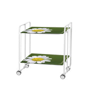 Carrello pieghevole a 2 ripiani con ruote – Salvaspazio, stile moderno, – Struttura bianca - BAUHAUS