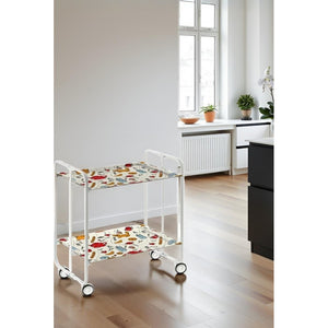 Carrello pieghevole a 2 ripiani con ruote – Salvaspazio, stile moderno, – Struttura bianca - BAUHAUS