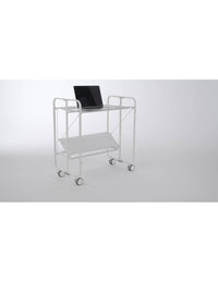 Carrello pieghevole a 2 ripiani con ruote – Salvaspazio, stile moderno, – Struttura bianca - BAUHAUS