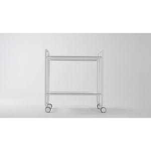 Carrello pieghevole a 2 ripiani con ruote – Salvaspazio, stile moderno, – Struttura bianca - BAUHAUS