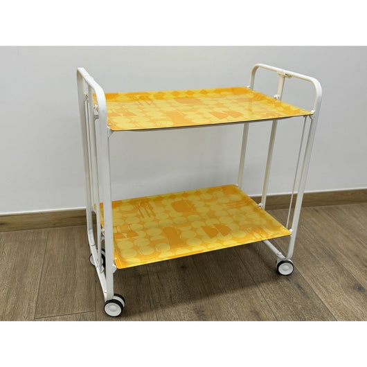 Carrello pieghevole a 2 ripiani con ruote – Salvaspazio, stile moderno, – Struttura bianca - BAUHAUS