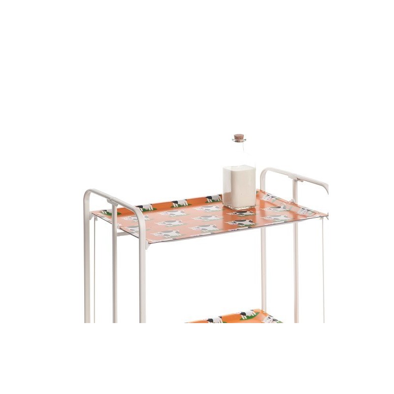 Carrello pieghevole a 2 ripiani con ruote – Salvaspazio, stile moderno, – Struttura bianca - BAUHAUS