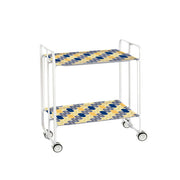 Carrello pieghevole a 2 ripiani con ruote – Salvaspazio, stile moderno, – Struttura bianca - BAUHAUS