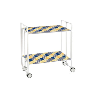 Carrello pieghevole a 2 ripiani con ruote – Salvaspazio, stile moderno, – Struttura bianca - BAUHAUS