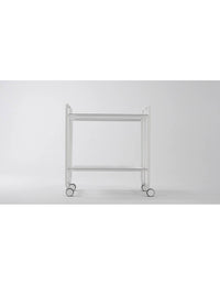 Carrello pieghevole a 2 ripiani con ruote – Salvaspazio, stile moderno, – Struttura bianca - BAUHAUS