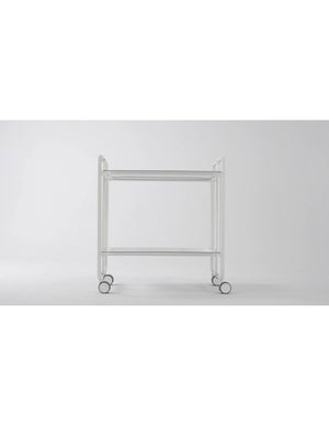Carrello pieghevole a 2 ripiani con ruote – Salvaspazio, stile moderno, – Struttura bianca - BAUHAUS