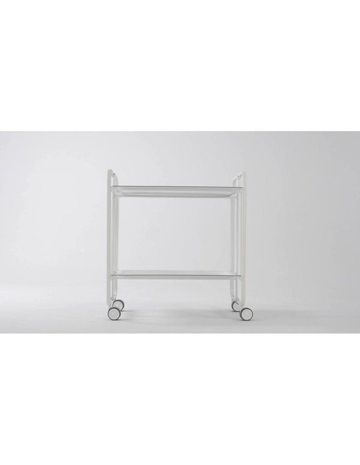 Carrello pieghevole a 2 ripiani con ruote – Salvaspazio, stile moderno, – Struttura bianca - BAUHAUS