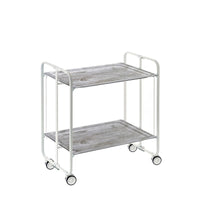 Carrello pieghevole a 2 ripiani con ruote – Salvaspazio, stile moderno, – Struttura bianca - BAUHAUS