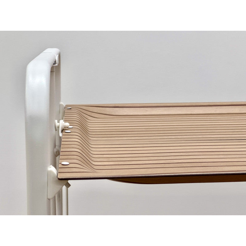 Carrello pieghevole a 2 ripiani con ruote – Salvaspazio, stile moderno, – Struttura bianca - BAUHAUS