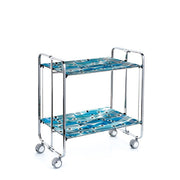 Carrello pieghevole da cucina BAUHAUS, 2 vassoi. Struttura cromata