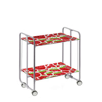 Carrello pieghevole da cucina BAUHAUS, 2 vassoi. Struttura grigio