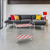 Carrello pieghevole da cucina BAUHAUS, 2 vassoi. Struttura grigio