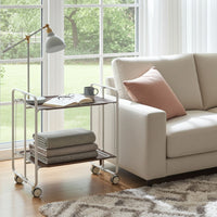 Carrello pieghevole da cucina BAUHAUS, 2 vassoi. Struttura grigio