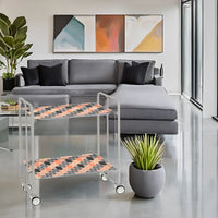 Carrello pieghevole da cucina BAUHAUS, 2 vassoi. Struttura grigio