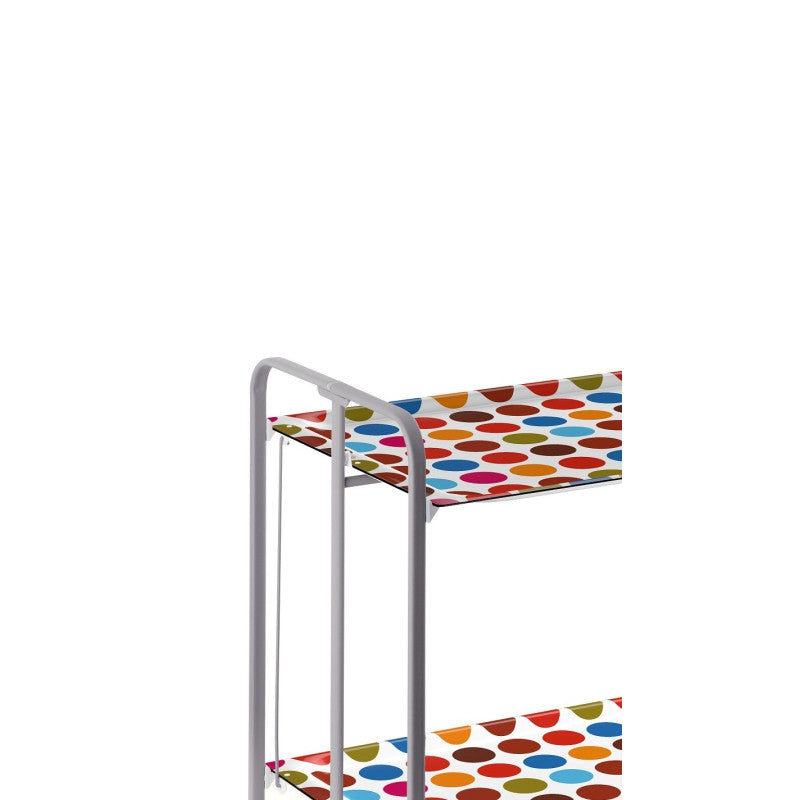 Carrello pieghevole da cucina BAUHAUS, 2 vassoi. Struttura grigio