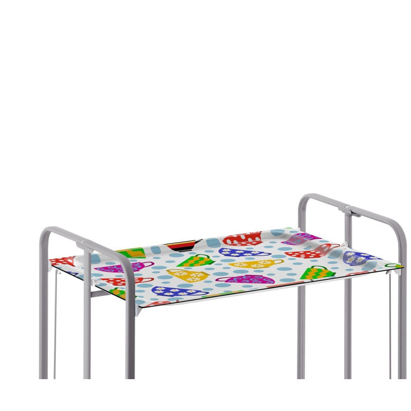 Carrello pieghevole da cucina BAUHAUS, 2 vassoi. Struttura grigio