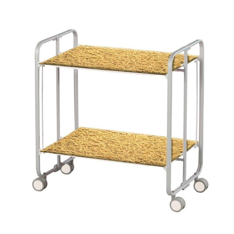 Carrello pieghevole da cucina BAUHAUS, 2 vassoi. Struttura grigio