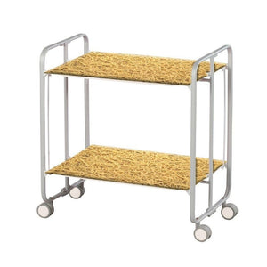 Carrello pieghevole da cucina BAUHAUS, 2 vassoi. Struttura grigio