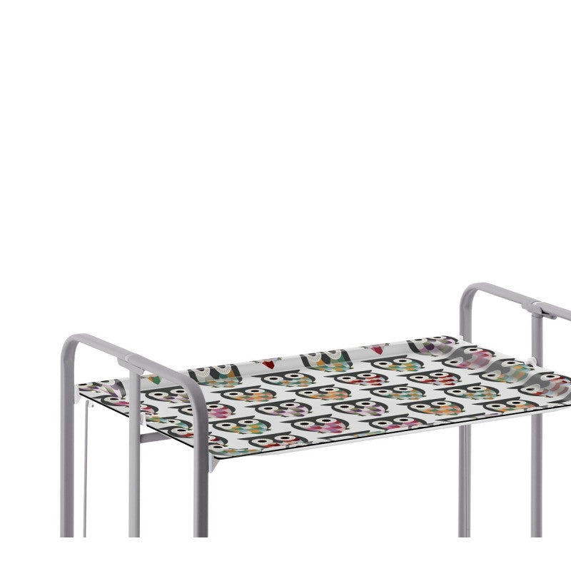 Carrello pieghevole da cucina BAUHAUS, 2 vassoi. Struttura grigio