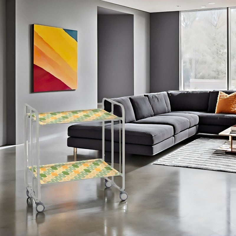 Carrello pieghevole da cucina BAUHAUS, 2 vassoi. Struttura grigio