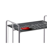 Carrello pieghevole da cucina BAUHAUS, 2 vassoi. Struttura grigio