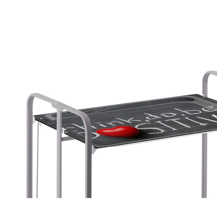 Carrello pieghevole da cucina BAUHAUS, 2 vassoi. Struttura grigio
