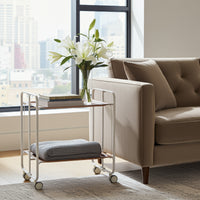 Carrello pieghevole da cucina BAUHAUS, 2 vassoi. Struttura grigio